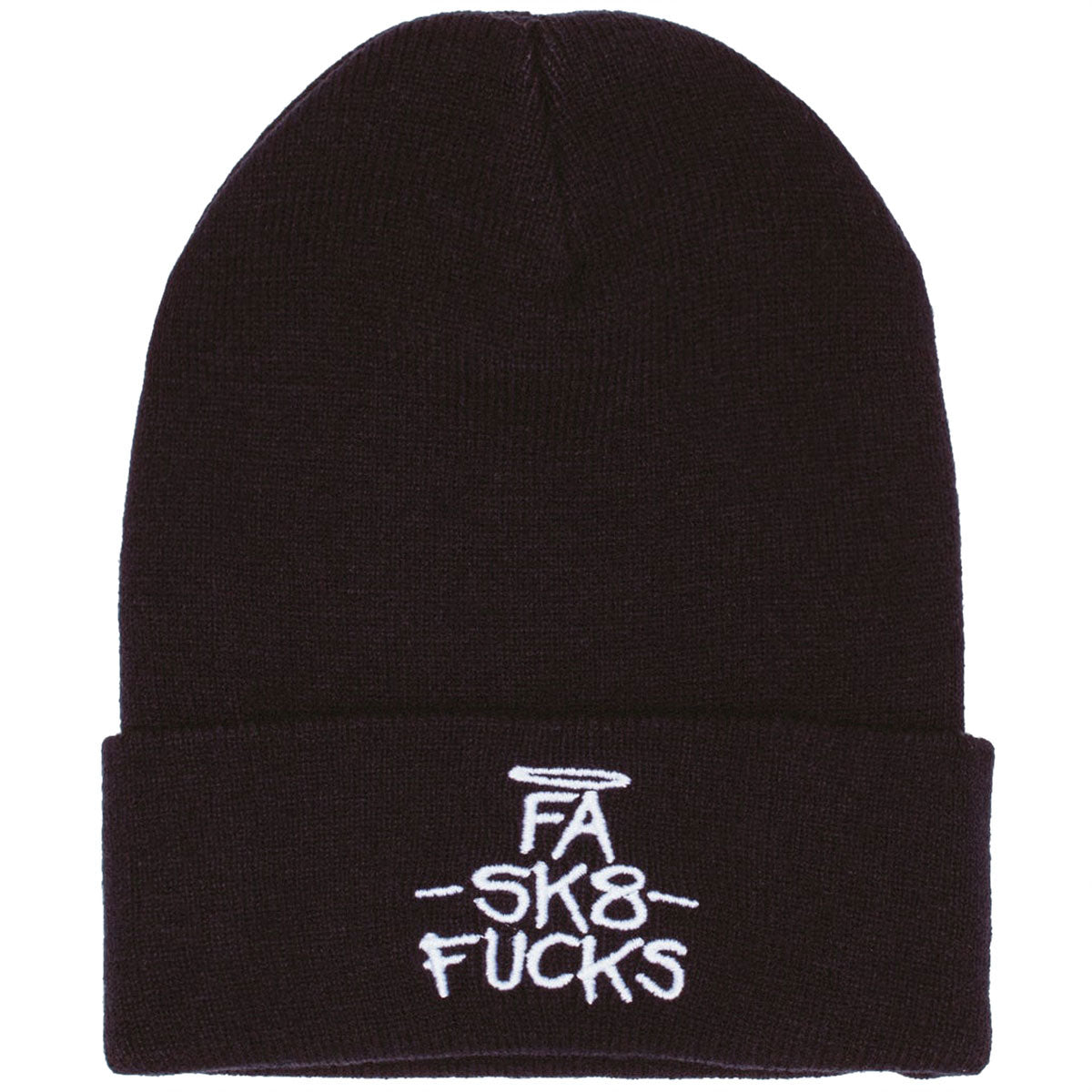 Fucking Awesome Sk8 Fucks Cuff Beanie - Black image 1