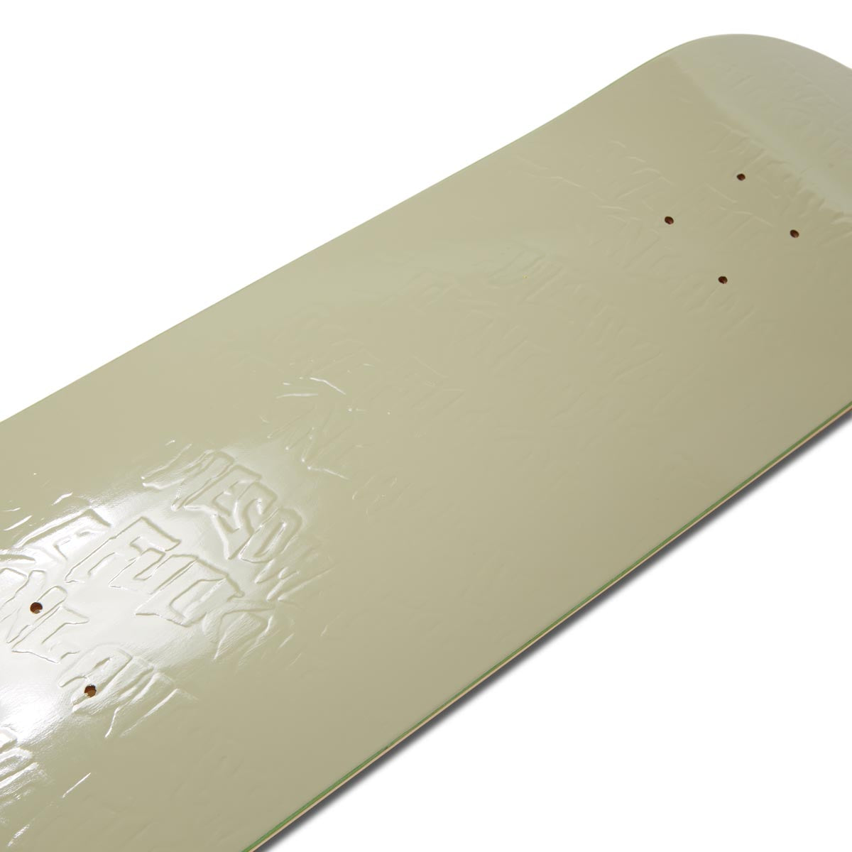 Fucking Awesome Khaki Stamp Embossed Skateboard Deck - 8.38