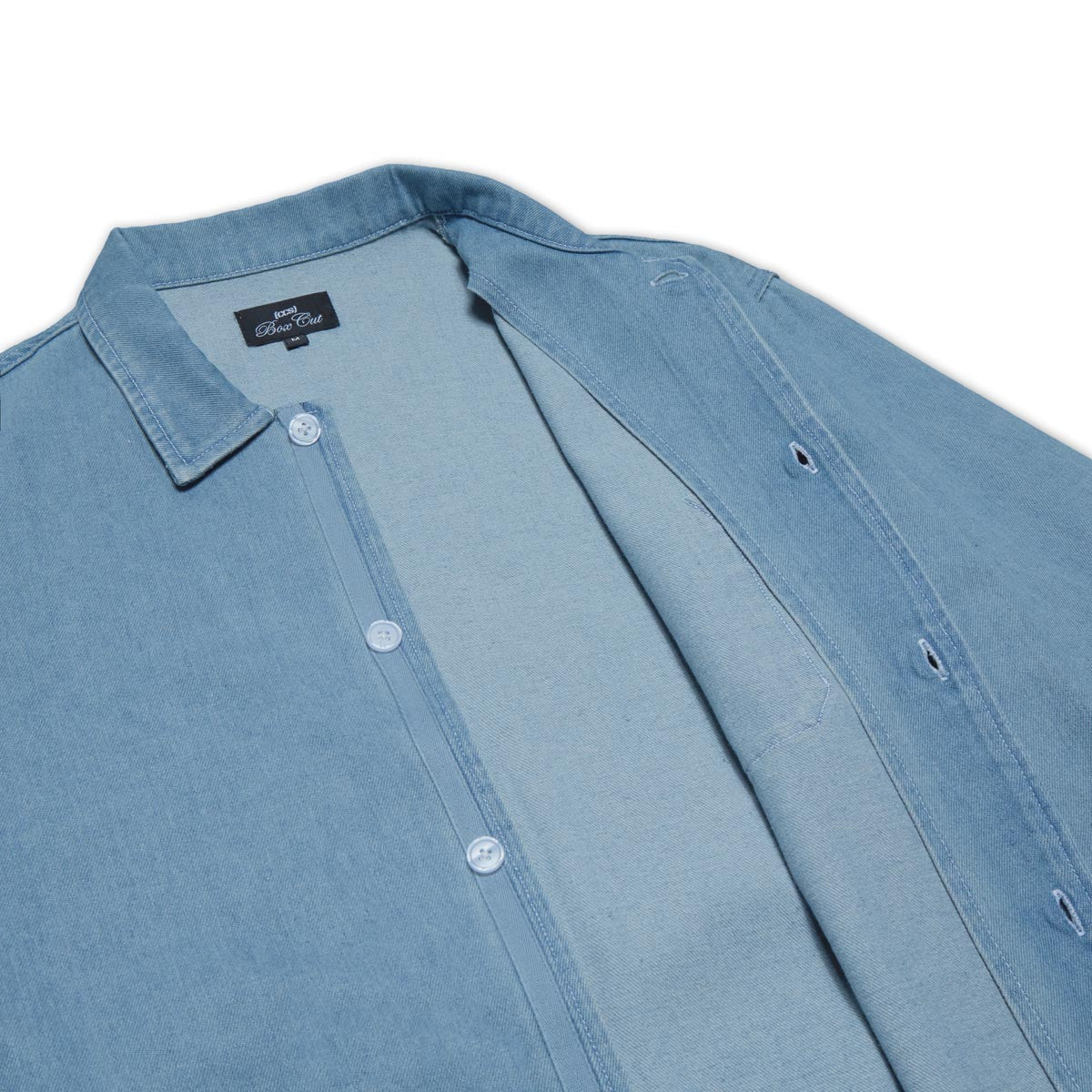 CCS Box Cut Oversized Denim Shirt - Light Blue image 5