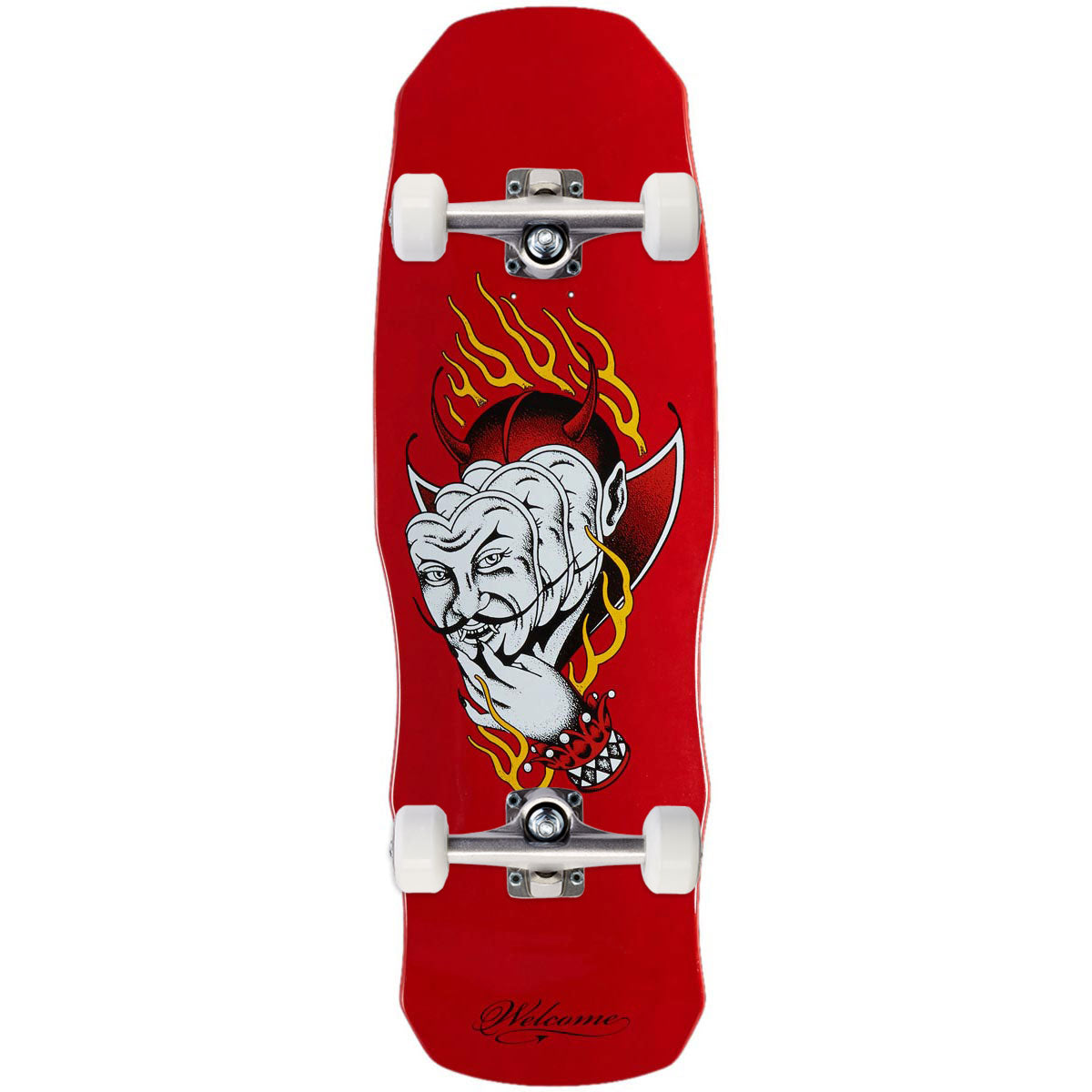 Welcome Diablo On A Dark Lord Skateboard Complete - Red Dip - 9.75