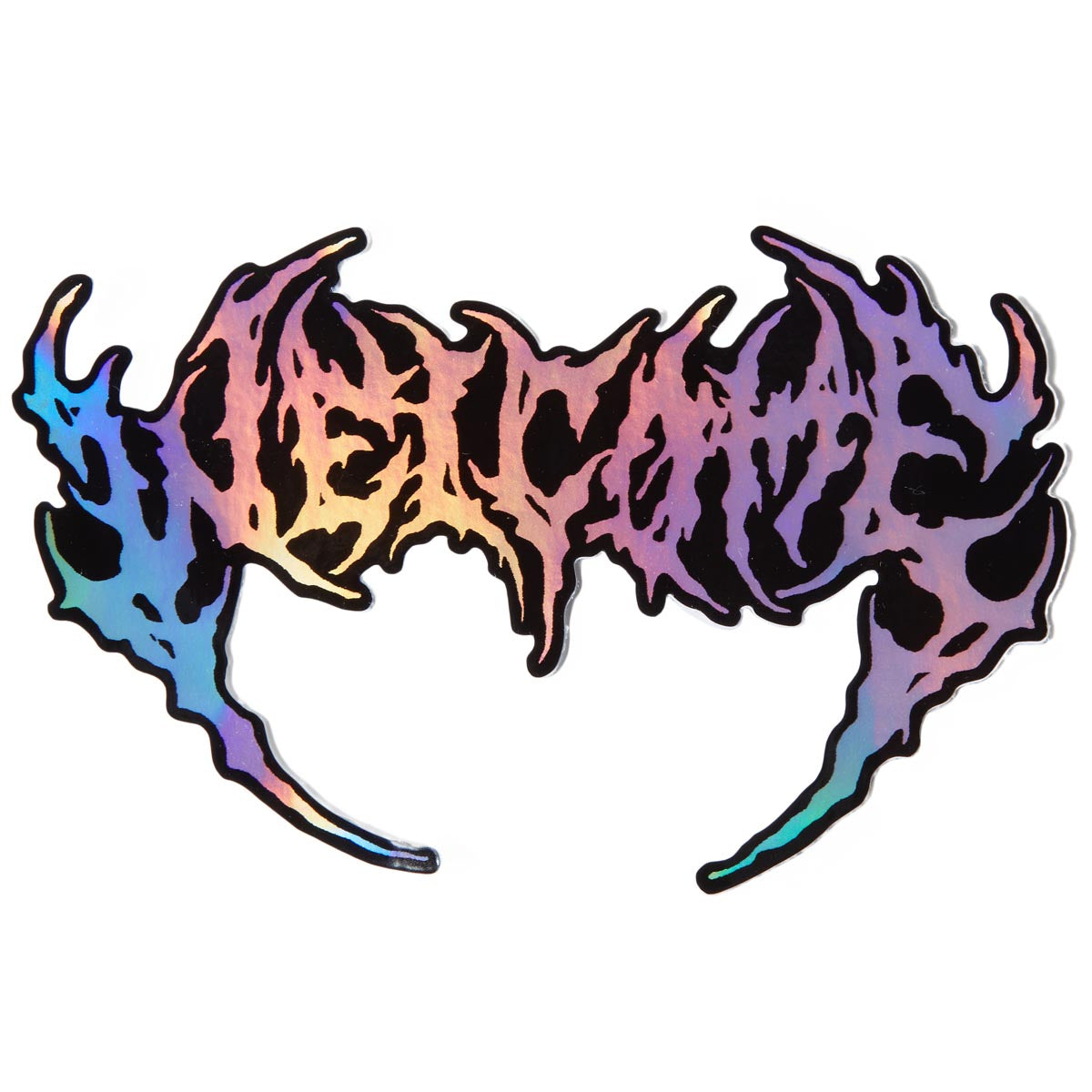 Welcome Fang Sticker - Black/Silver Foil image 1