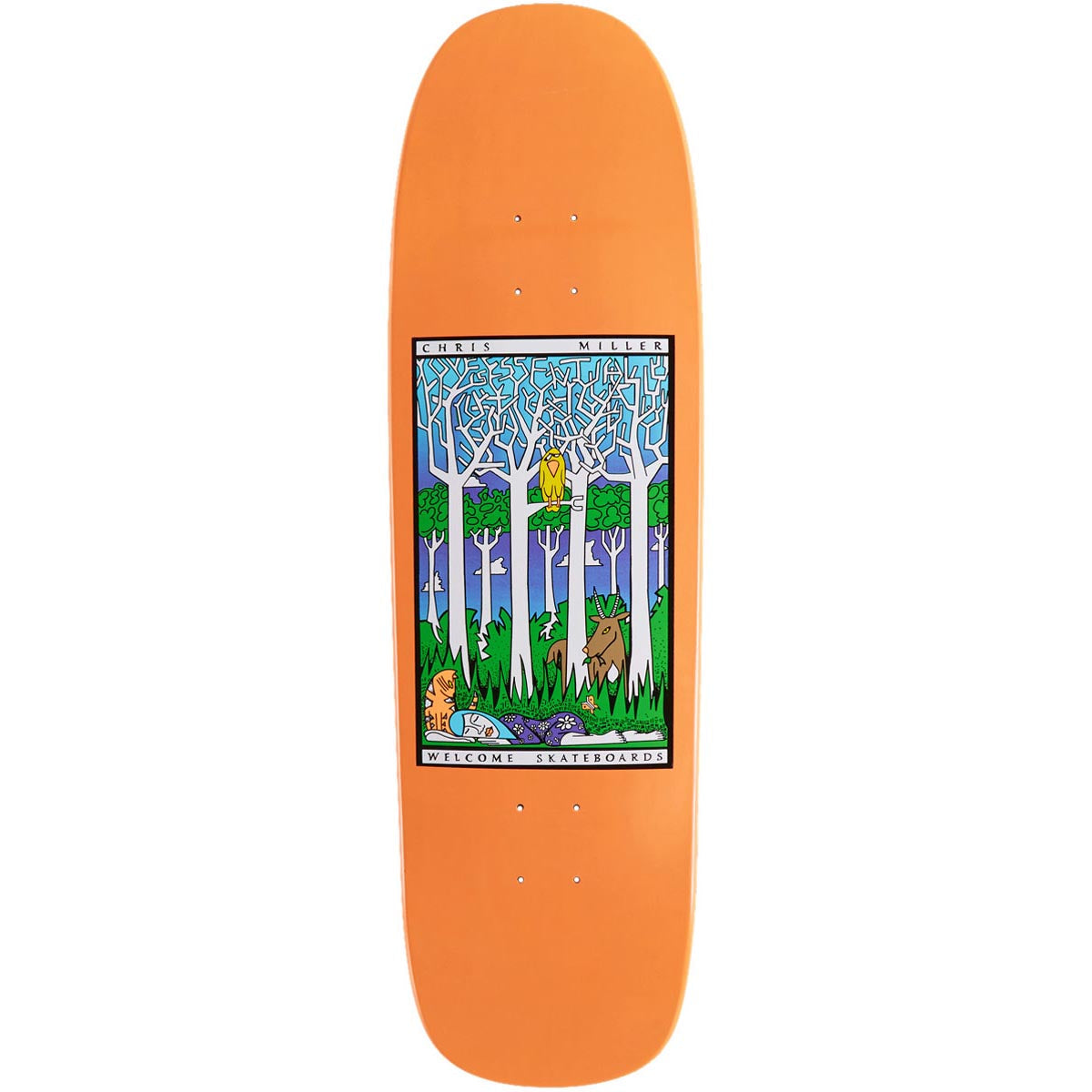 Welcome Love Is Essential On A Golem Skateboard Deck - Orange Dip - 9.50