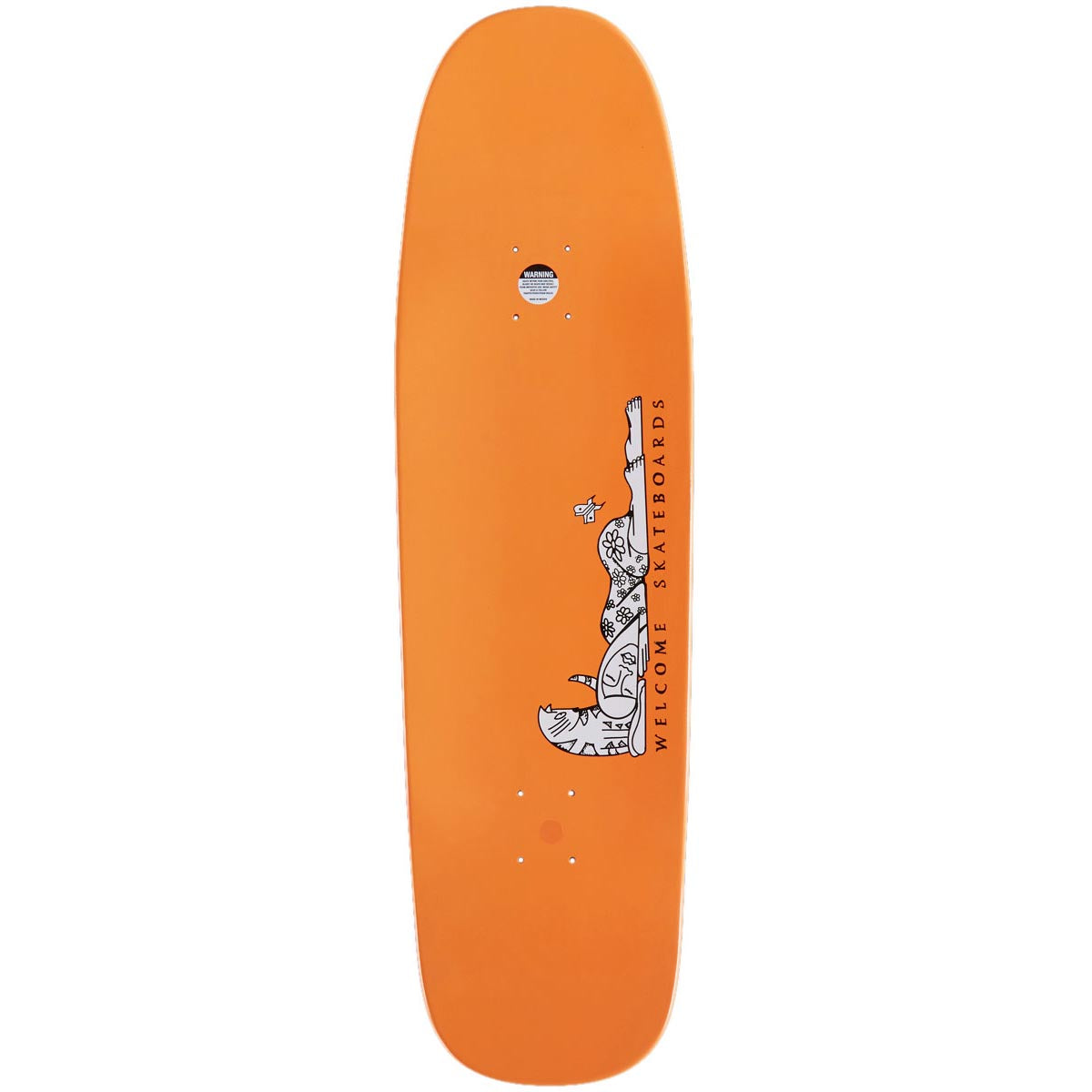 Welcome Love Is Essential On A Golem Skateboard Deck - Orange Dip - 9.50