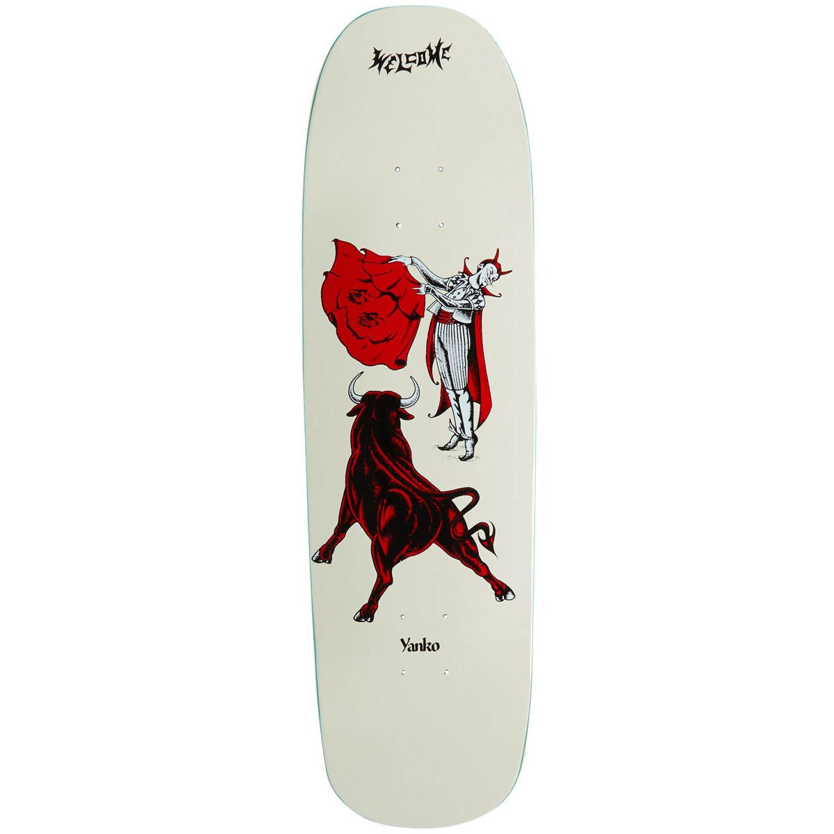 Welcome Matador On A Panther Skateboard Deck - Bone - 9.00