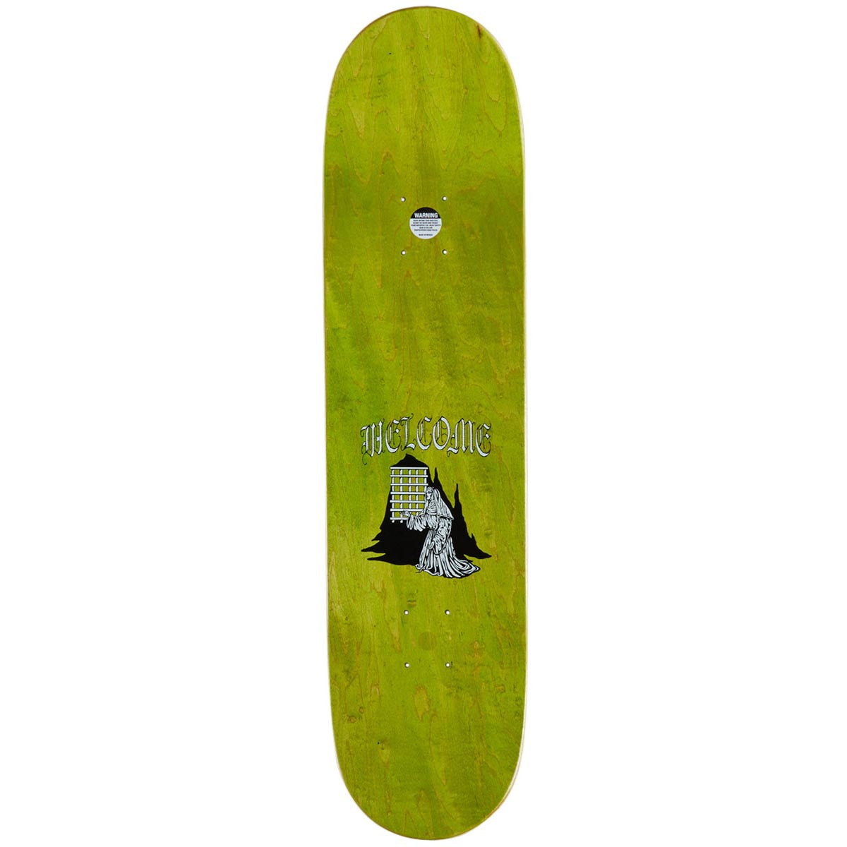 Welcome Rosary On A Popsicle Skateboard Deck - Black/Gold Foil - 8.00