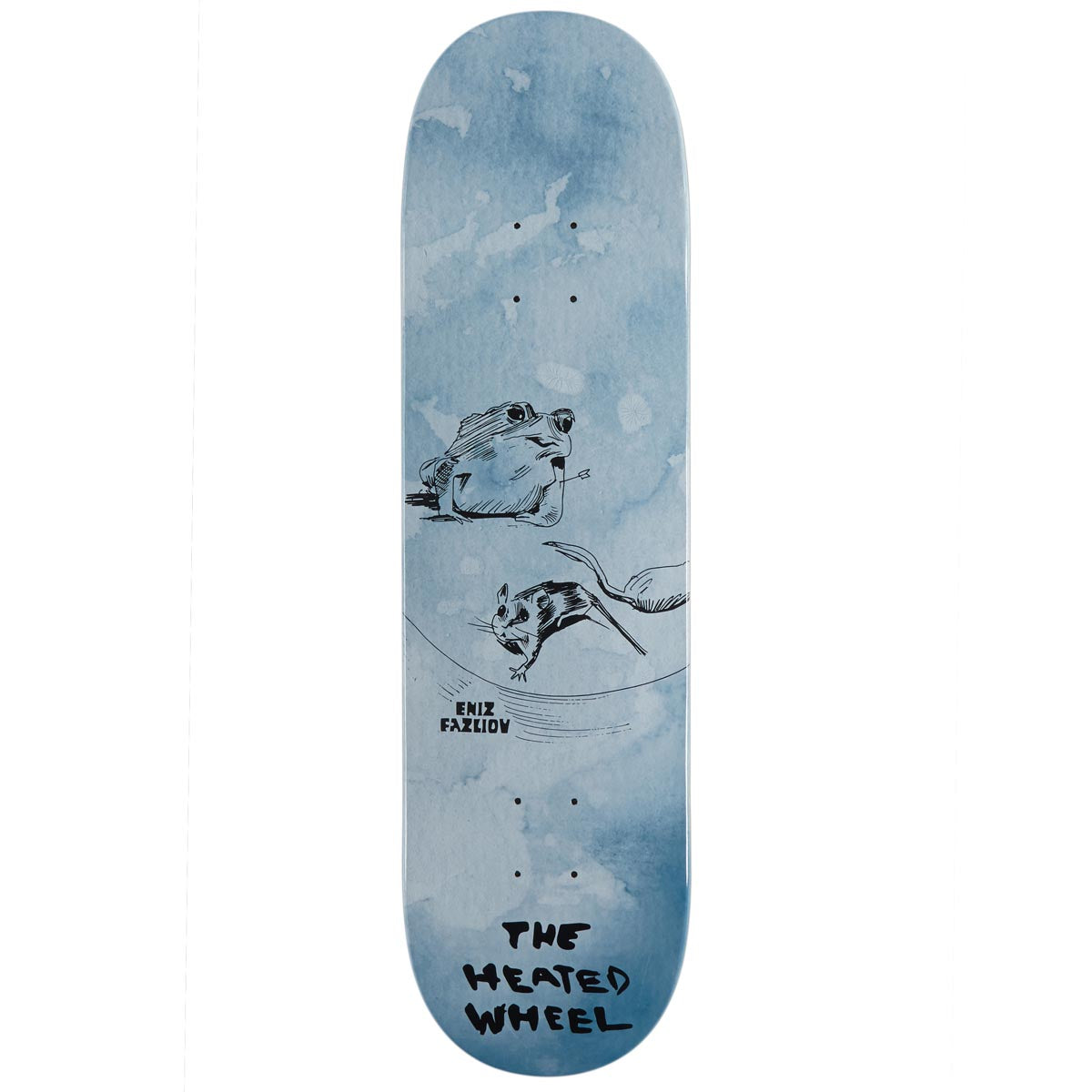 The Heated Wheel Eniz Fazliov Pierced Frog Skateboard Deck - 8.25