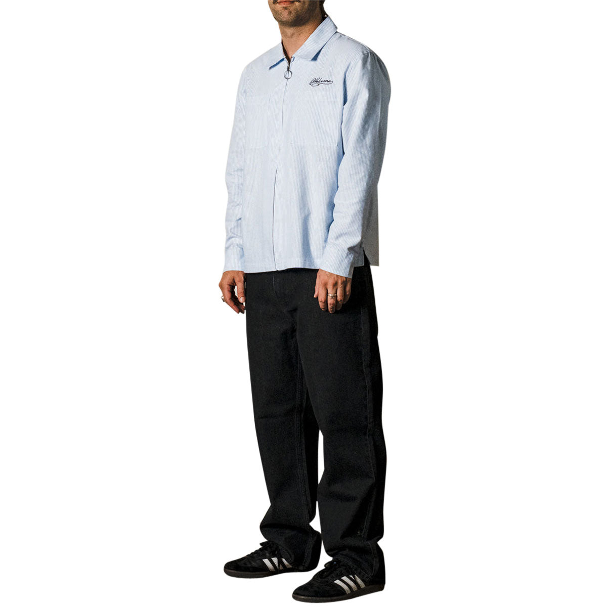 Welcome Dimension Long Sleeve Oxford Shirt - Mist image 5