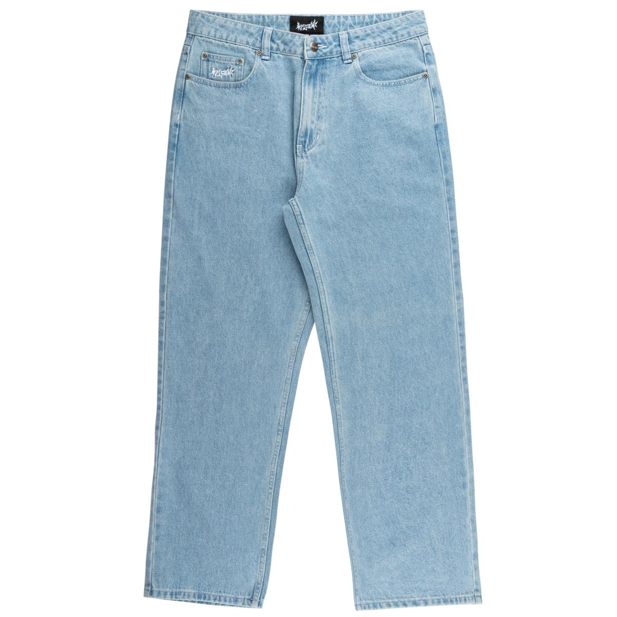 Welcome Immortal Loose Straight Denim Jeans - Washed Blue image 1