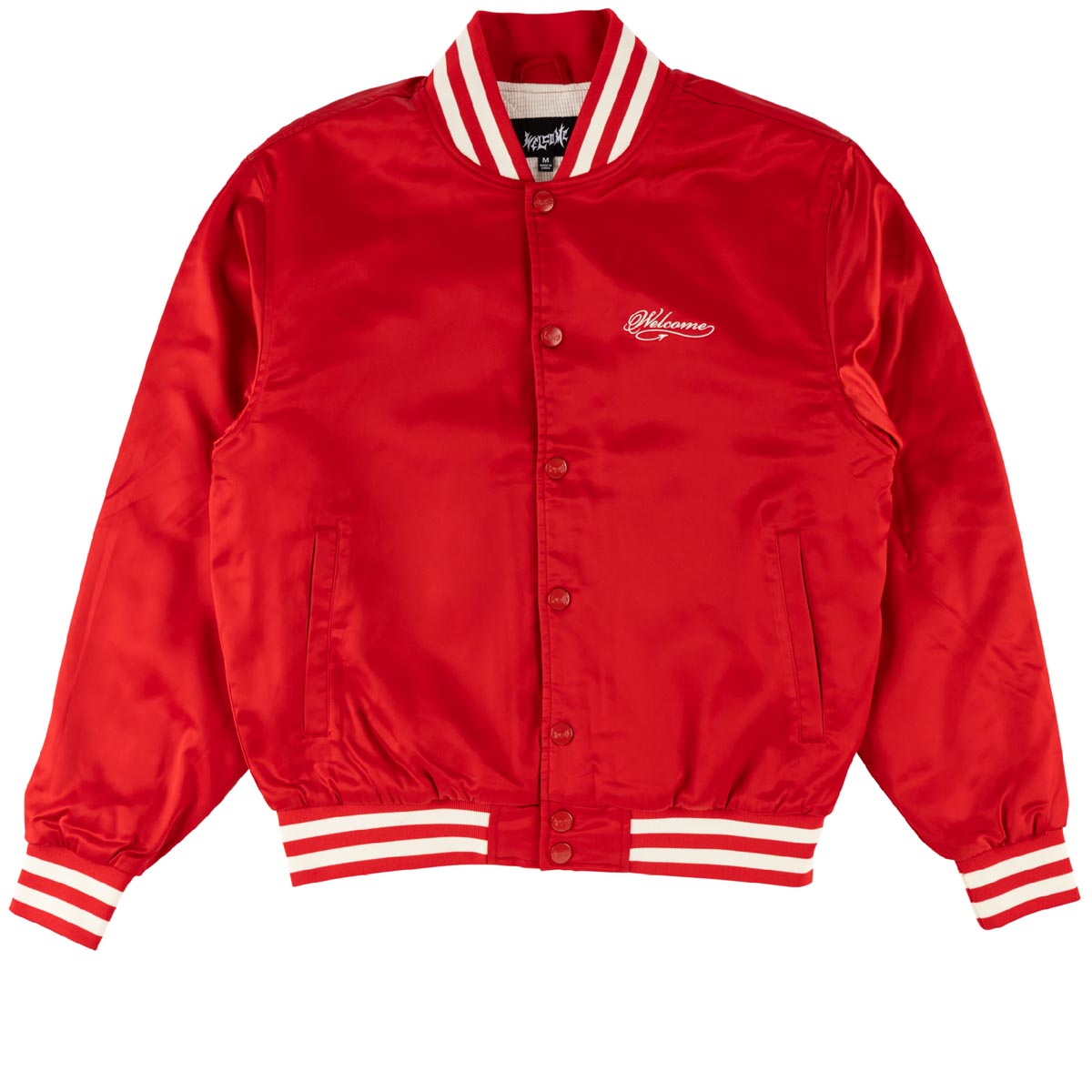 Welcome Union Varsity Jacket - Red/Bone image 1