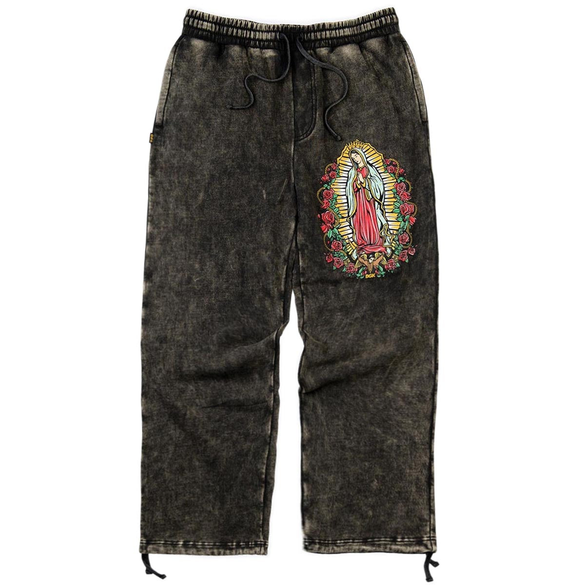 DGK Our Lady Fleece Sweat Pants - Washed Black image 1