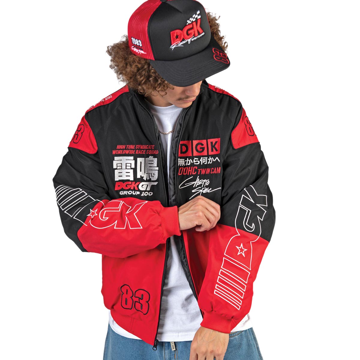 DGK Sakura Racing Jacket - Black/Red image 1