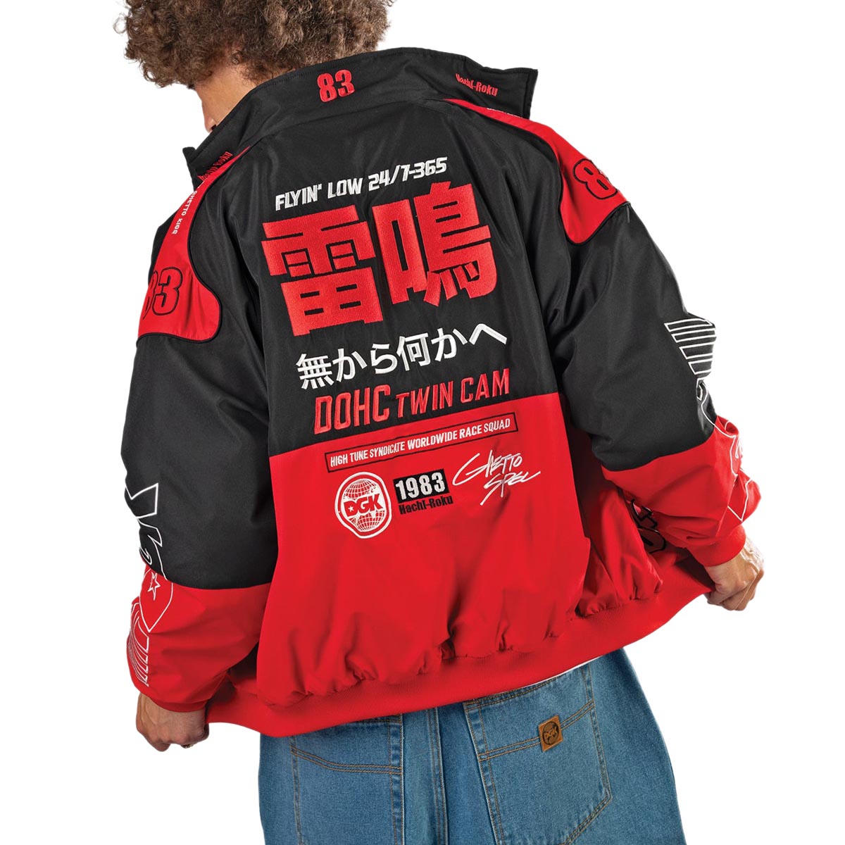 DGK Sakura Racing Jacket - Black/Red image 2