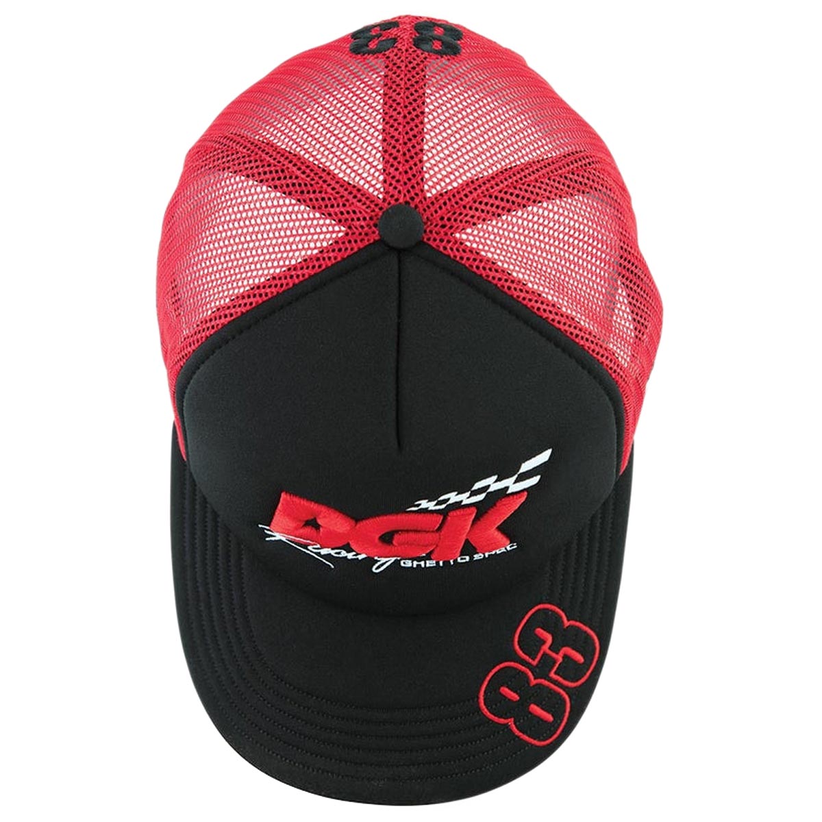 DGK Sakura Trucker Hat - Black/Red image 5