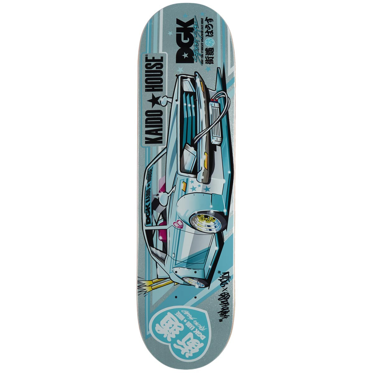 DGK x Kaido House Zokusha Skateboard Deck - Rainbow Glitter - 8.25