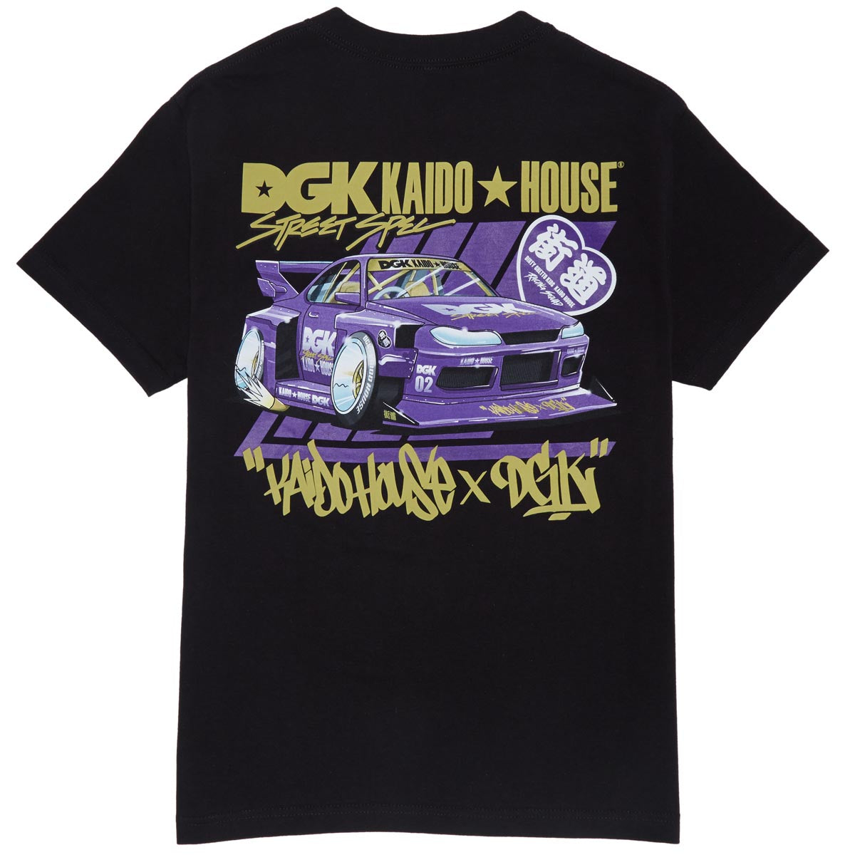 DGK x Kaido House Roulette Racer T-Shirt - Black image 1