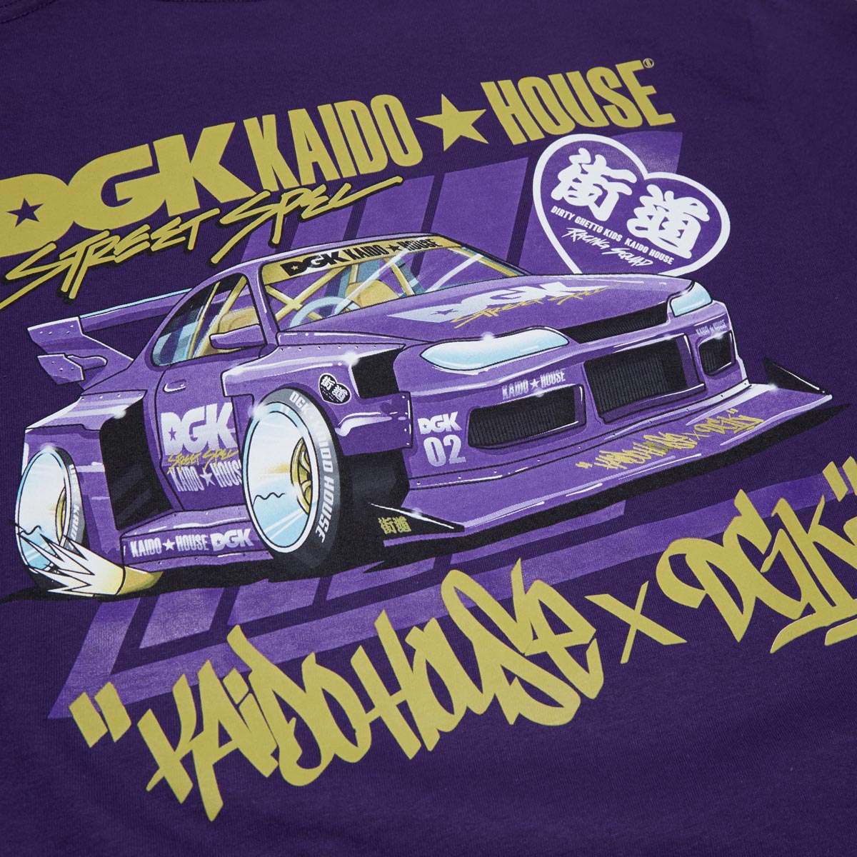 DGK x Kaido House Roulette Racer T-Shirt - Purple image 4