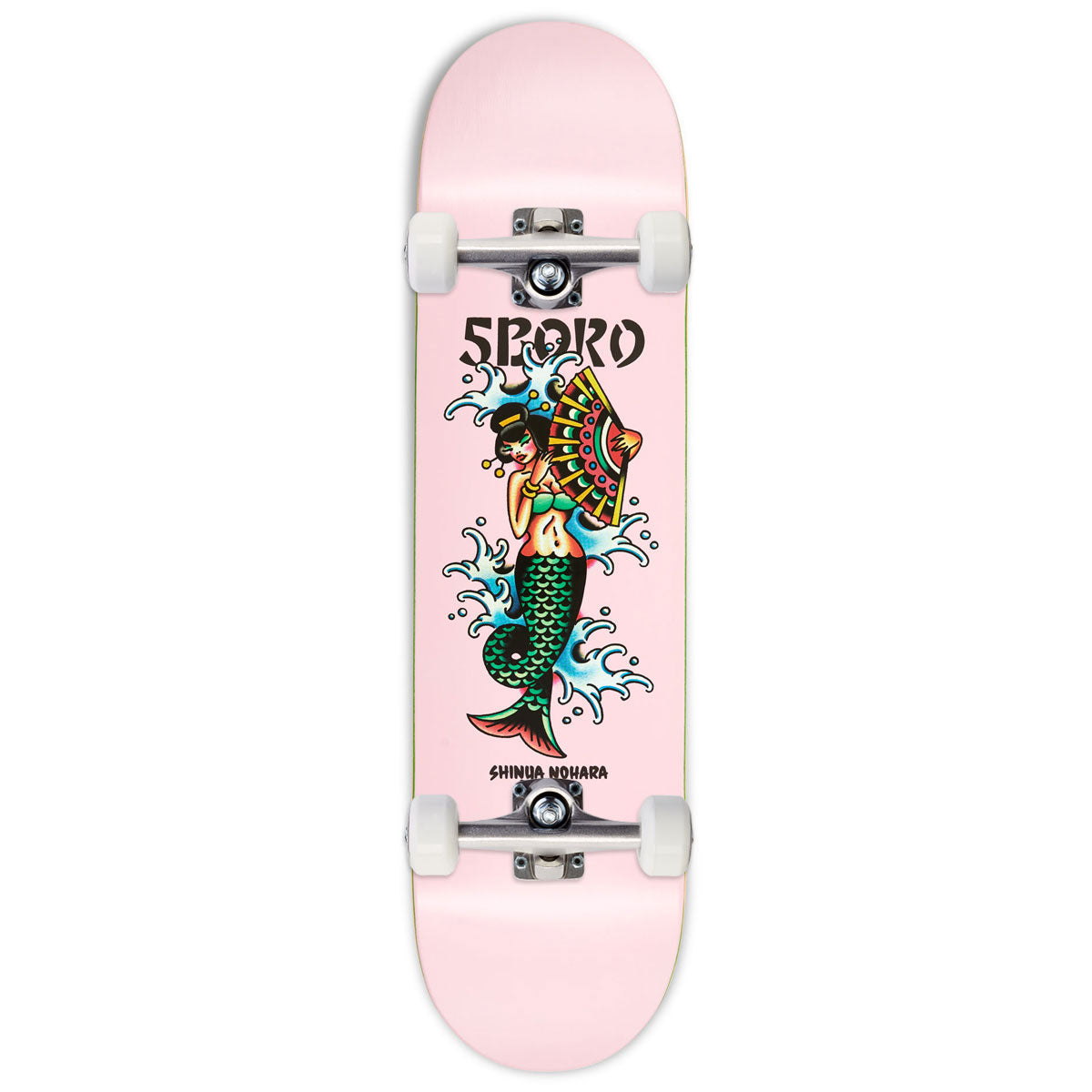 5Boro Shinya Nohara Mermaid Skateboard Complete - Pink - 8.00