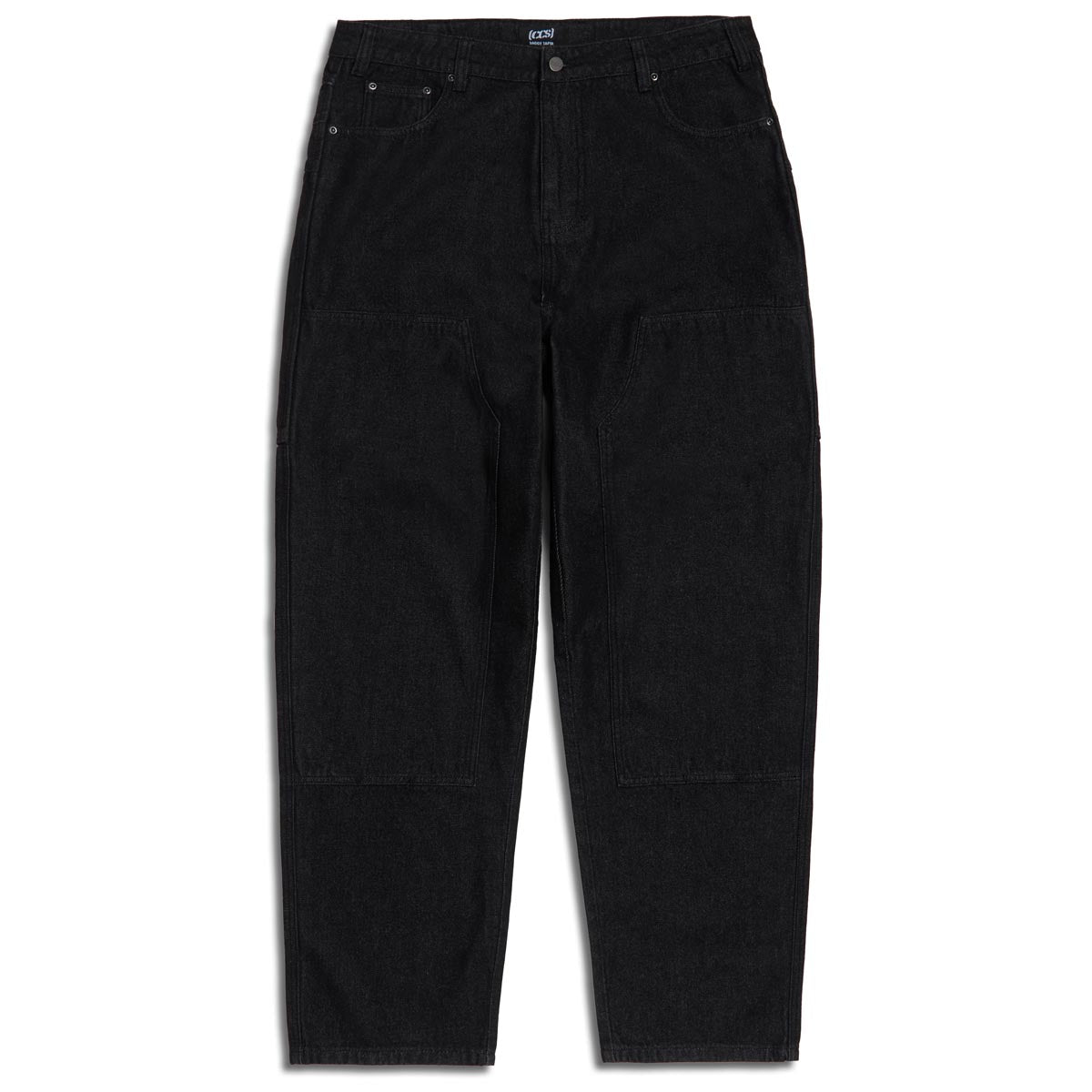 CCS 4x4 Reinforced Baggy Taper Denim Jeans - Black image 2