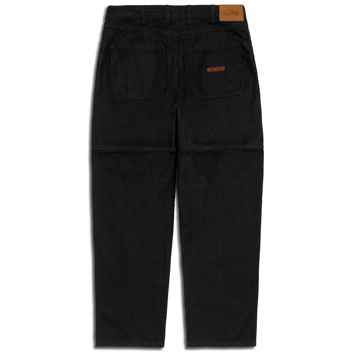 CCS 4x4 Reinforced Baggy Taper Denim Jeans - Black image 5