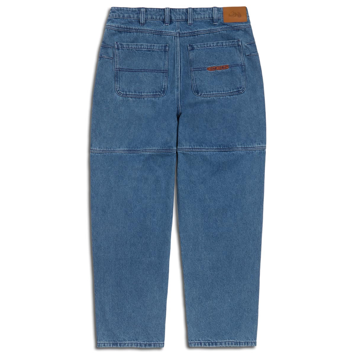 CCS 4x4 Reinforced Baggy Taper Denim Jeans - Medium Wash image 5