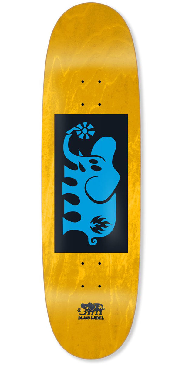 Black Label Elephant Block Blue Custom Egg Shape Skateboard Deck - 9.00