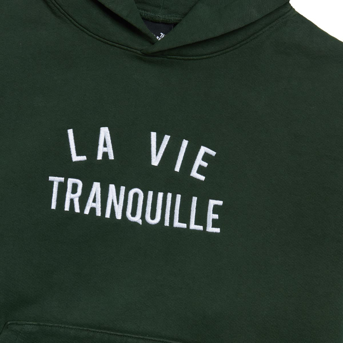 The Quiet Life La Vie Tranquille Embroidered Hoodie - Ivy Green image 2