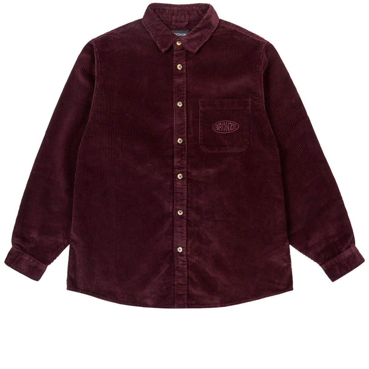 Bronze 56k Corduroy Button Up Jacket - Burgundy image 1