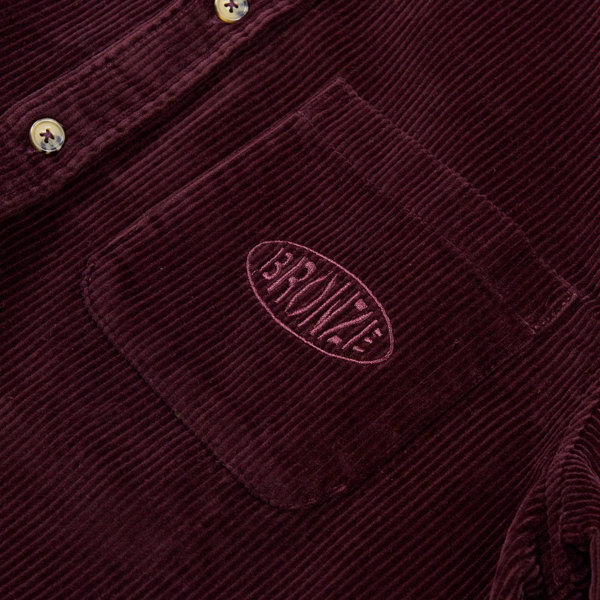 Bronze 56k Corduroy Button Up Jacket - Burgundy image 2