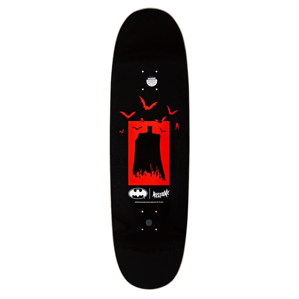 Welcome x Batman Bat Flames On Boline 2.0 Skateboard Deck - Black - 9.50