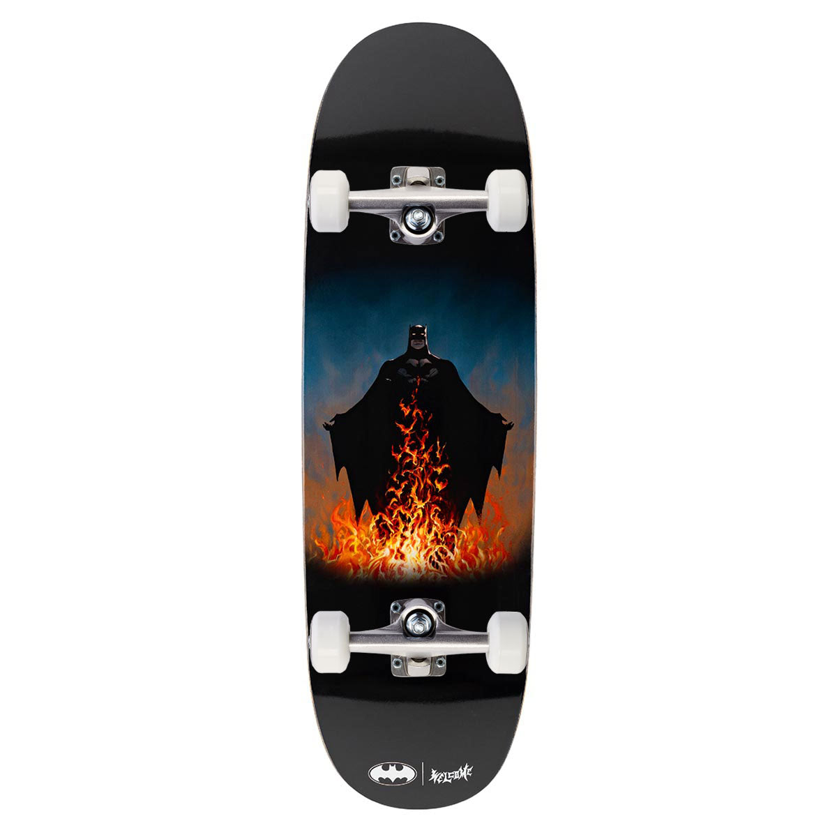 Welcome x Batman Bat Flames On Boline 2.0 Skateboard Complete - Black - 9.50