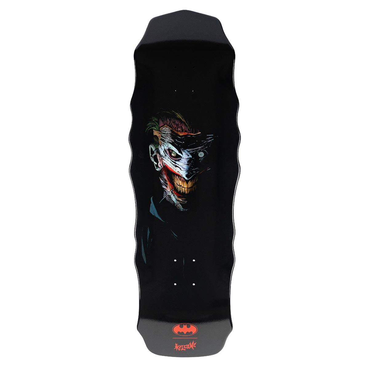 Welcome x Batman Joker On Widow Skateboard Deck - Black Dip - 10.00