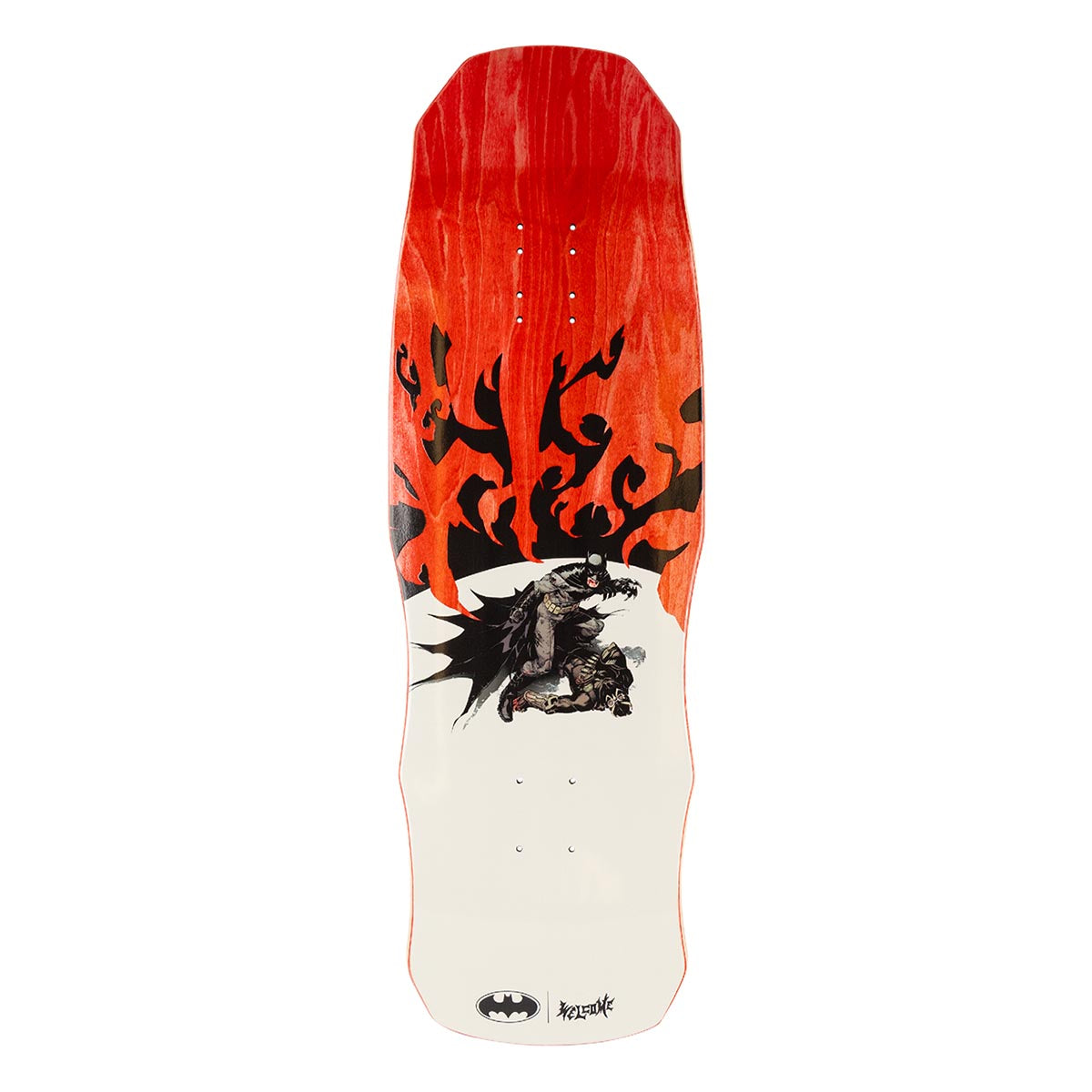 Welcome x Batman Talons On Dark Lord Skateboard Deck - Red Stain - 9.75