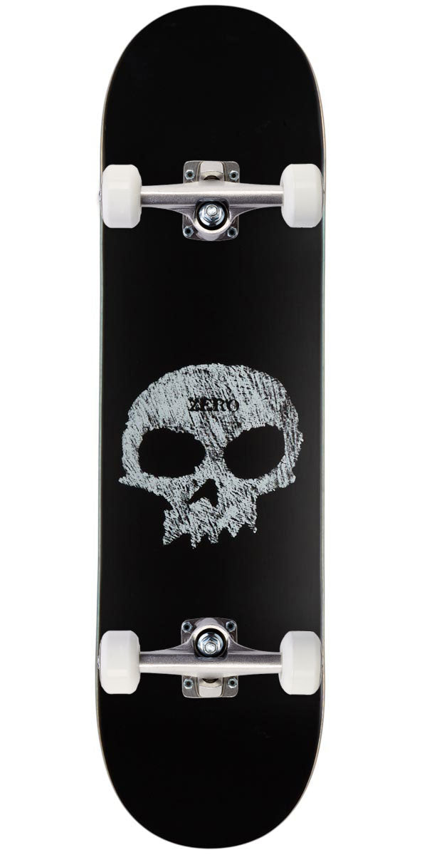 Zero Single Skull Chalkboard Skateboard Complete - 8.25