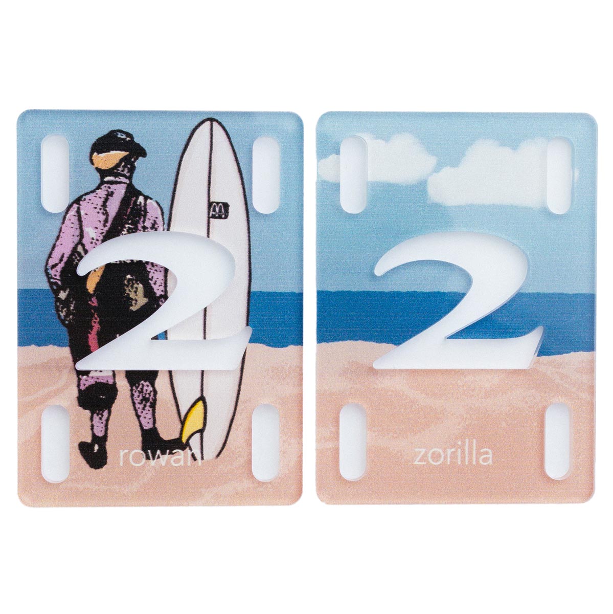 2 Riser Pads Rowan Zorilla Risers - 1/8