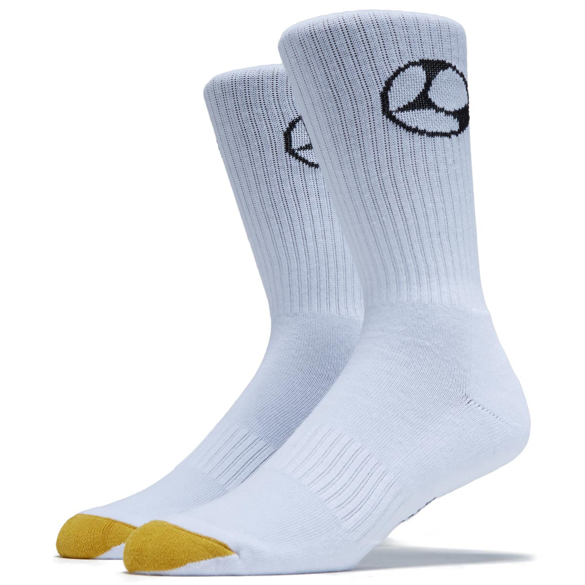 Limosine Gold Toe Socks - White image 1