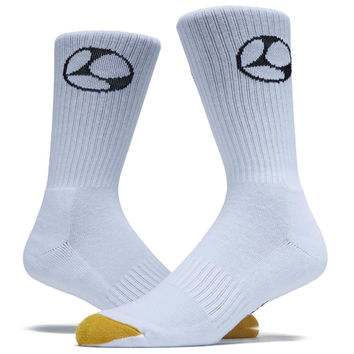 Limosine Gold Toe Socks - White image 2