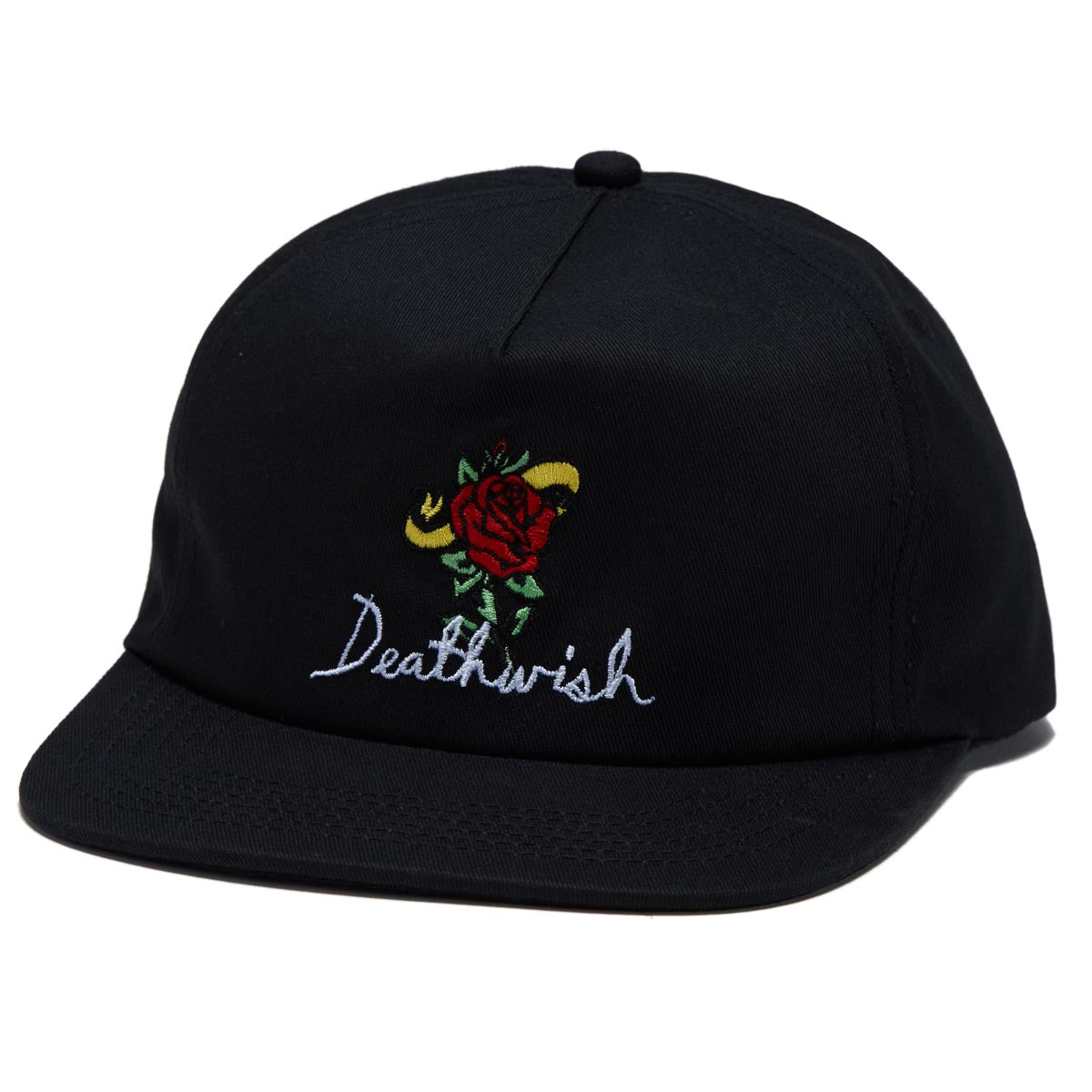 Deathwish Momentarily Align Snapback Hat - Black image 1