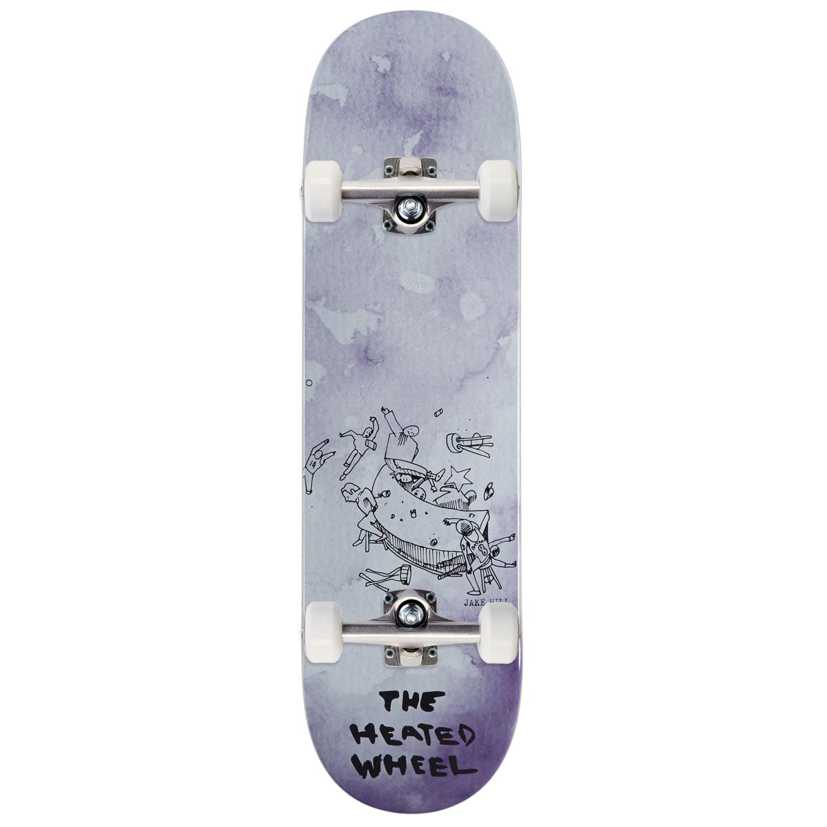 The Heated Wheel Jake Hill Bar Fight Skateboard Complete - 8.50