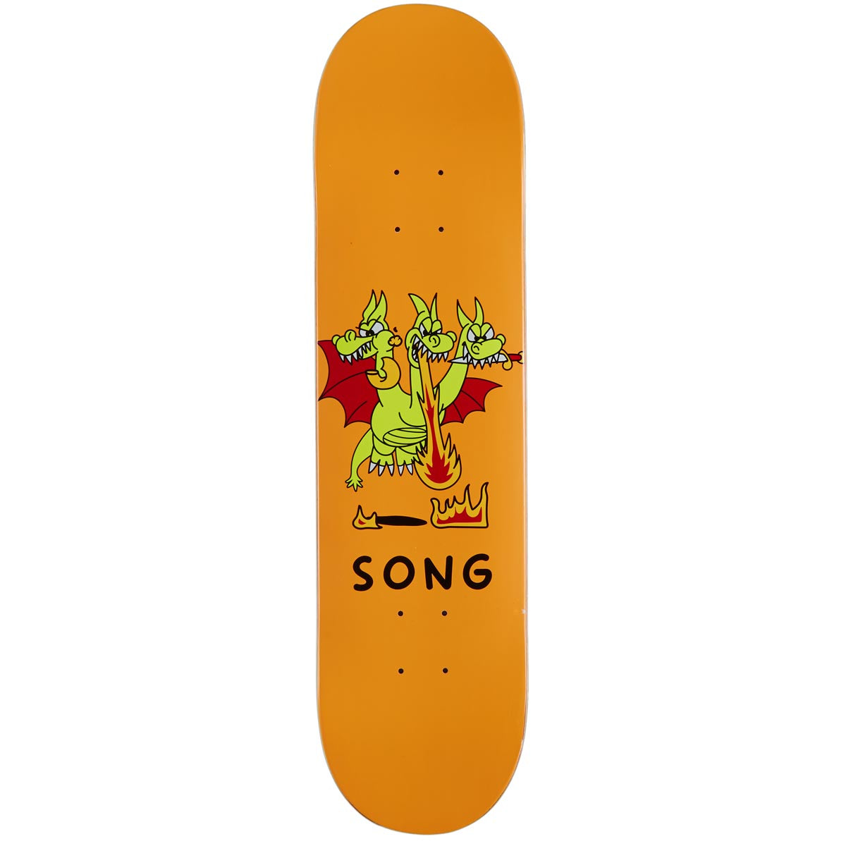 Thank You Daewon Song 3 Monsters Skateboard Deck - Orange - 7.75