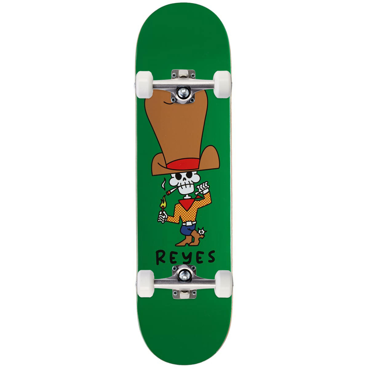 Thank You David Reyes Smokin Cowboy Skateboard Complete - Green - 8.25