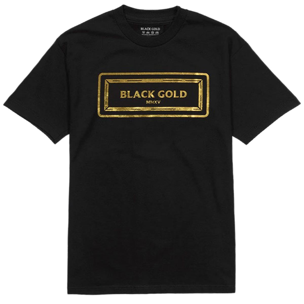 Black Gold Gold Bar Ring T-Shirt - Black image 1