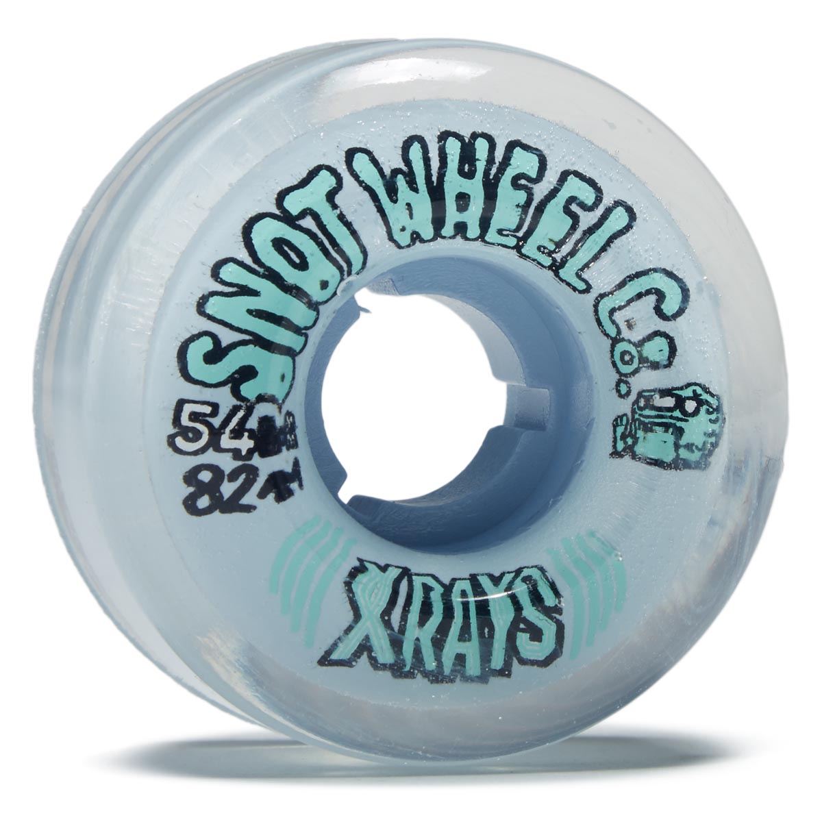 Snot X Rays 82a Skateboard Wheels - Ice Blue Clear/Ice Blue - 54mm image 1