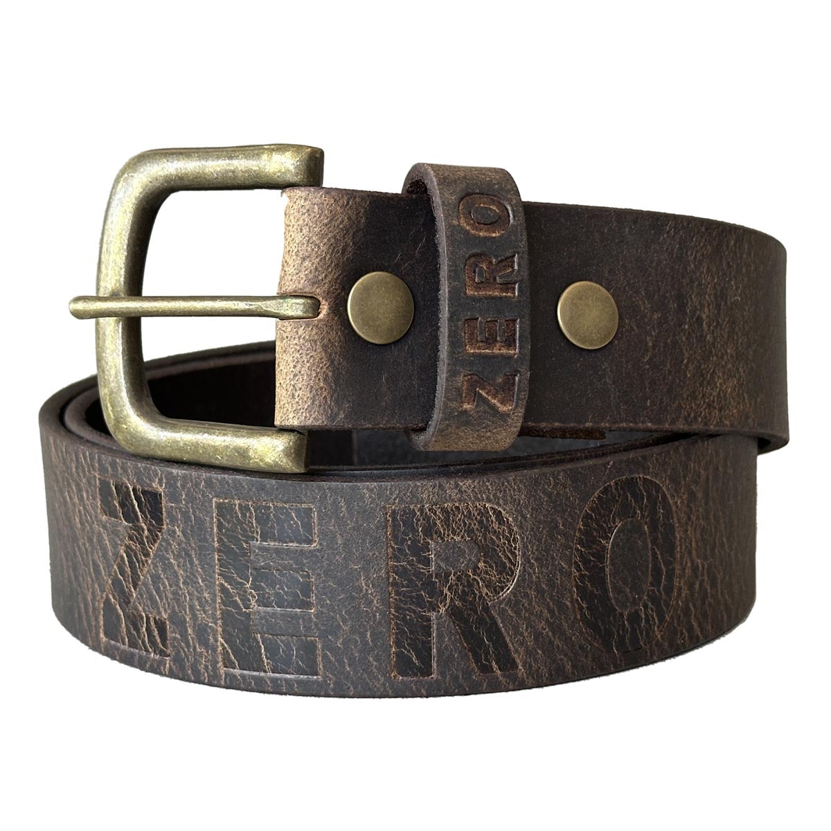 Zero Army Leather Belt - Brown image 1