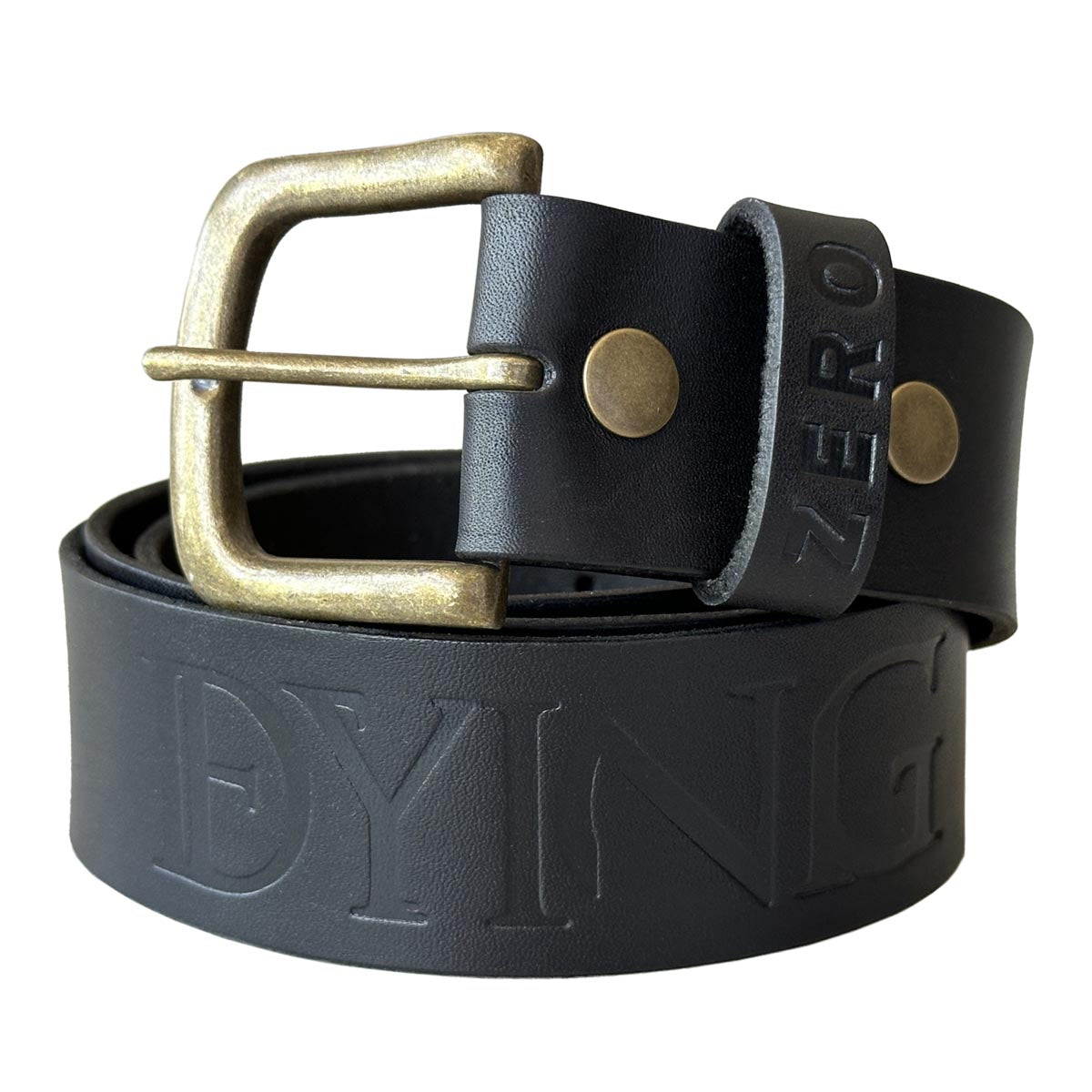 Zero Dying To Live Leather Belt - Black image 1