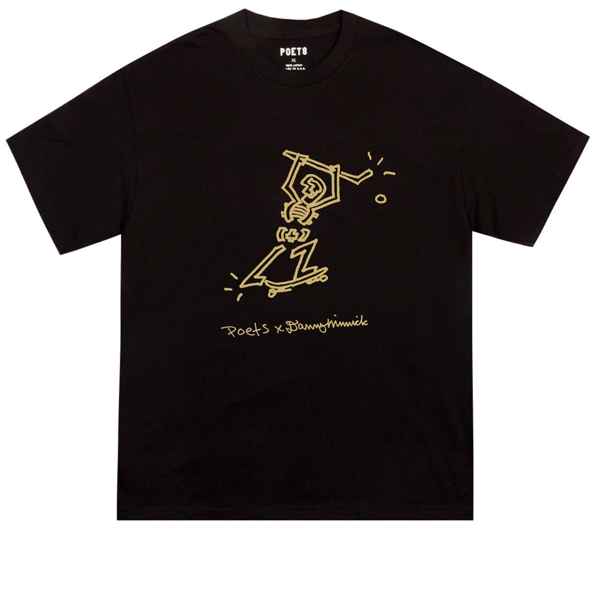 Poets x Minnick T-Shirt - Black/Gold Print image 1