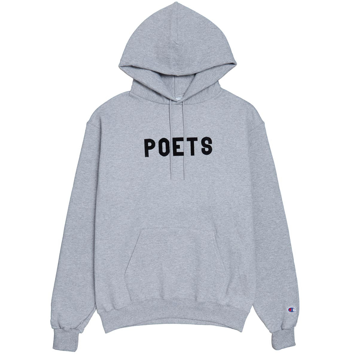 Poets OG Flocked Hoodie - Heather Grey/Black Flocking image 1