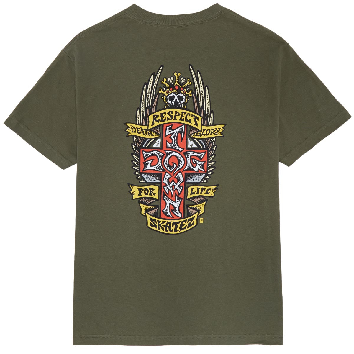 Dogtown Respect T-Shirt - Military Green image 1