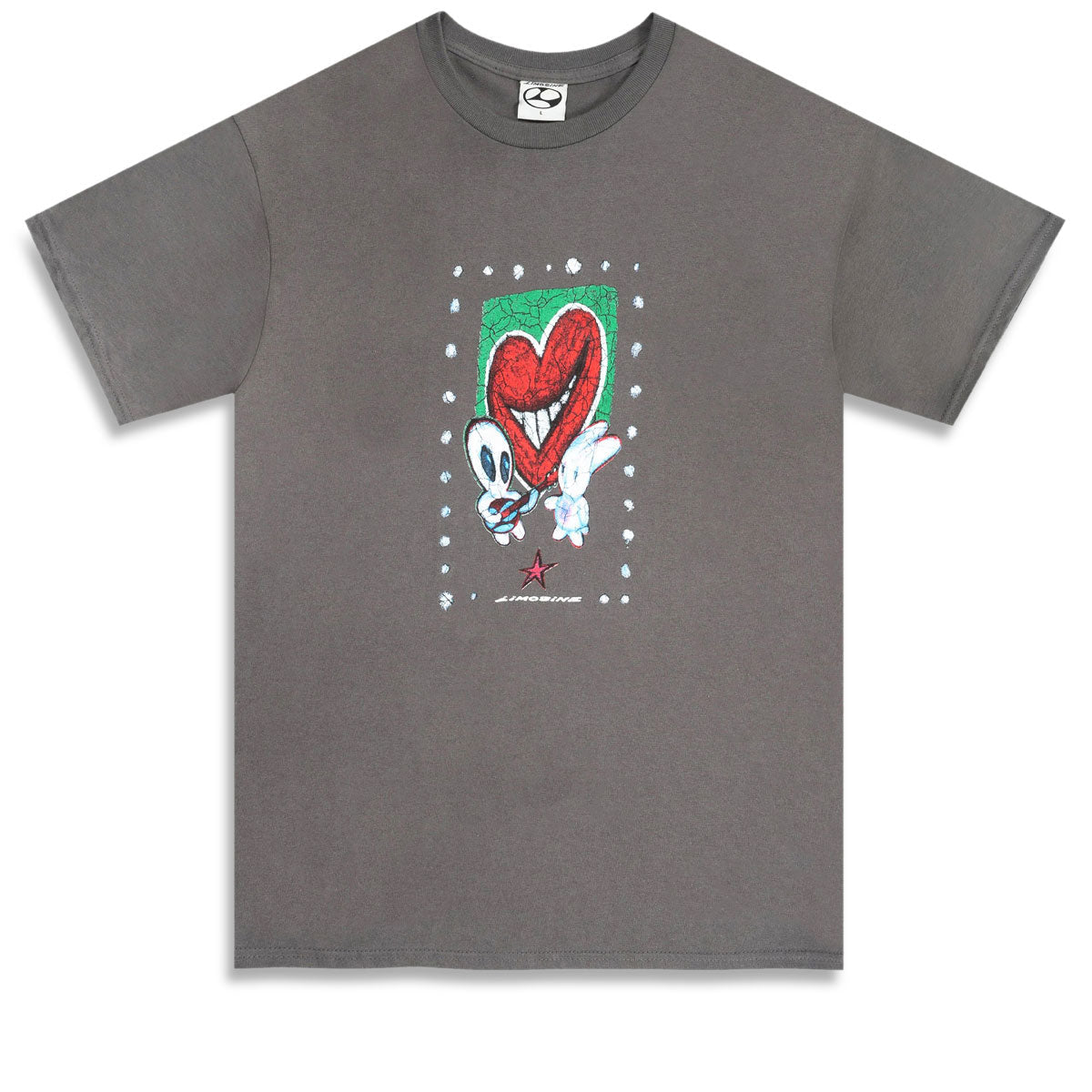 Limosine Heart Throb T-Shirt - Charcoal image 1