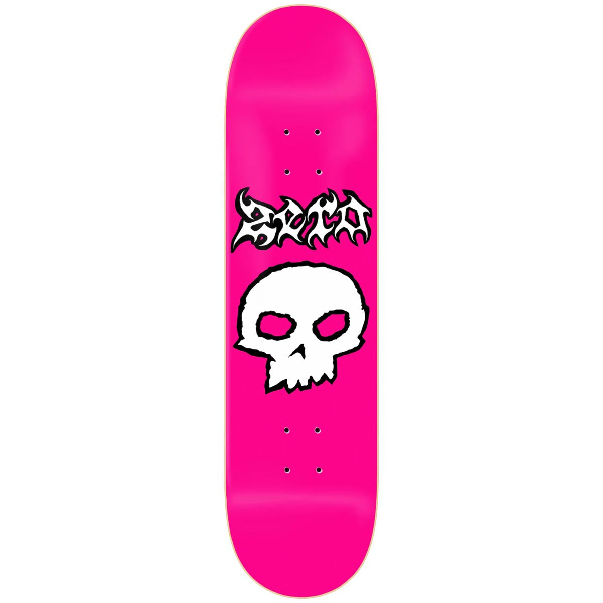 Zero Metal Single Skull Skateboard Deck - Pink - 8.25