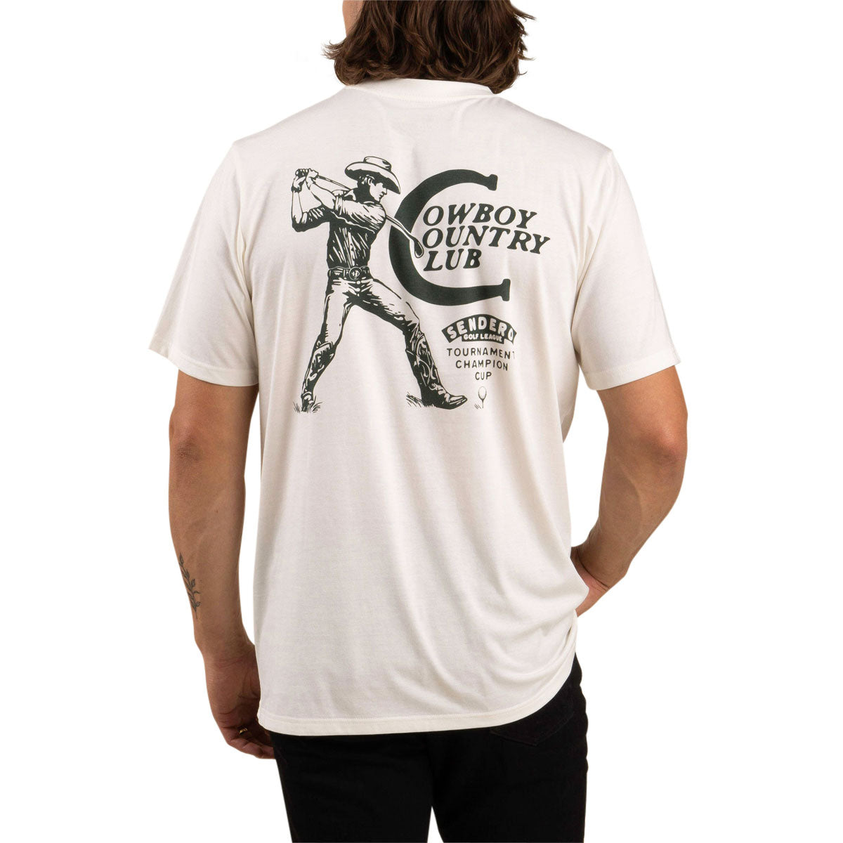 Sendero Cowboy Country Club T-Shirt - Vintage White image 3